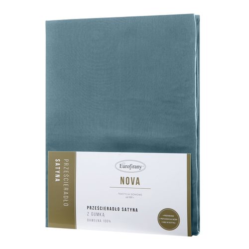 Prześcieradło satynowe z gumką NOVA3 140x200 Eurofirany petrol na Arena.pl