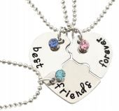 3Sz Łańcuszki Przyjaźni Dla Przyjaciółek Serce Bff