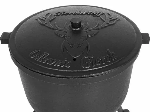 Kociołek żeliwny emaliowany garnek myśliwski 11 L zdjęcie 3