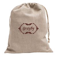 Worek na Grzyby 33x45 cm Lniany - Naturalny Len Sznurek Jutowy 240g