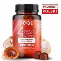 Żelki SOOL z Soplówka jeżowata, Chaga, Reishi, Shiitake