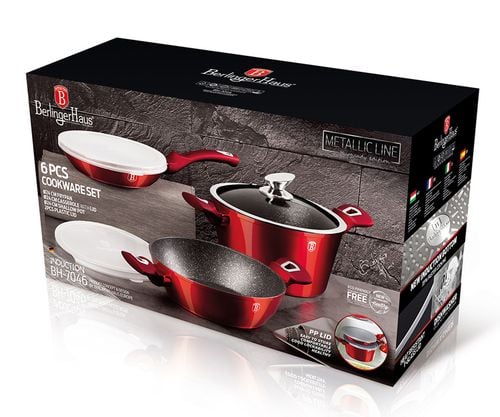 zestaw garnków i patelni berlingerhaus bh-7046 burgundy na Arena.pl