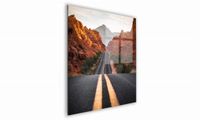 OBRAZ NA SZKLE KWADRATOWY 50x50cm 018 Droga w kanionie