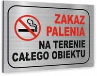 Tabliczka dibond Znak BHP ZAKAZ PALENIA nadruk uv