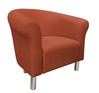 Fotel Milo Mikrofaza 6 cegła nogi chrom