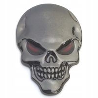 Emblemat Skull Czaszka Metalowa Zemsta Naklejka 3D