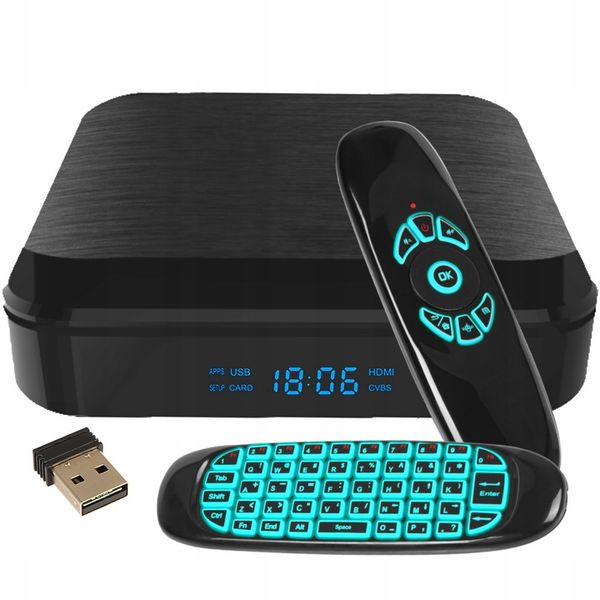 ANDROID BOX SMART TV ODTWARZACZ HDMI 4K WIFI USB PILOT PRZYSTAWKA BLUETOOTH zdjęcie 1