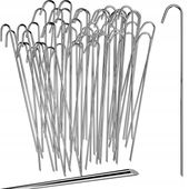 SZPILKI METALOWE DO AGROWŁÓKNINY AGROTKANINY KOTWY KOŁKI 15cm 100szt.