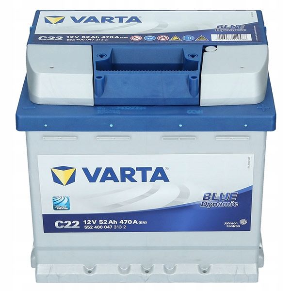 AKUMULATOR SAMOCHODOWY VARTA BLUE DYNAMIC 52AH 470A C22 zdjęcie 3