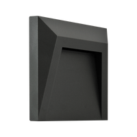 Zewnętrzna LAMPA schodowa HOLDEN 309266 Polux kwadratowa OPRAWA natynkowa LED 1,5W 4000K do ogrodu outdoor IP65 grafitowa