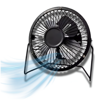 MINI WENTYLATOR MAŁY WIATRAK BIURKOWY WIATRACZEK STOJĄCY PRZENOŚNY CZARNY