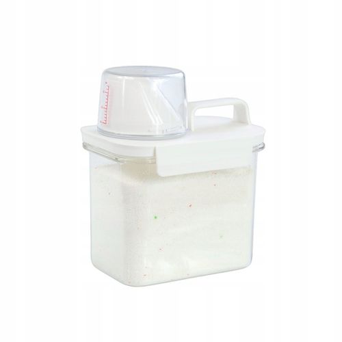 POJEMNIK NA PROSZEK DO PRANIA Z MIARKĄ PŁYN DO PŁUKANIA PUDEŁKO 1100ml na Arena.pl