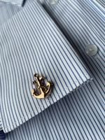 Spinki do mankietów EXC Kotwica Kotwice Marine różowe złoto Etui prezentowe