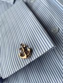 Spinki do mankietów EXC Kotwica Kotwice Marine różowe złoto Etui prezentowe