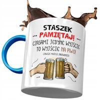 Kubek Błękitny Dla Stanisława Staszka Kolegi Męża Z Nadrukiem Ze Zdjęciem