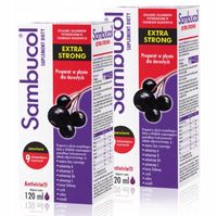 Sambucol Extra Strong czarny bez, syrop na odporność 120 ml x2