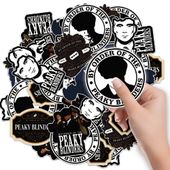 NAKLEJKI ETYKIETY NA ZESZYT NALEPKA Z POSTACIAMI PEAKY BLINDERS WZORY 6 SZT