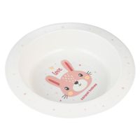 CANPOL Miseczka plastikowa dla dziecka 270ml CUTE ANIMALS różowa