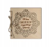 Kartka IMIENINOWA na IMIENINY DREWNO