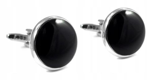 Srebrne spinki smokingowe do mankietów koszuli H6 na Arena.pl