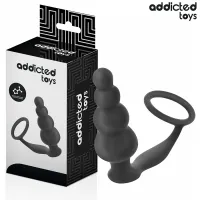 addicted toys model 5 - korek z pierścieniem, silikon medyczny, 235 mm