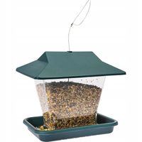 Plastikowy karmnik dla ptaków zielony,19,5x14,5cm