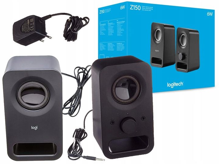Głośniki komputerowe 2.0 Logitech Z150 6W przewodowe minijack 980-000814 zdjęcie 1