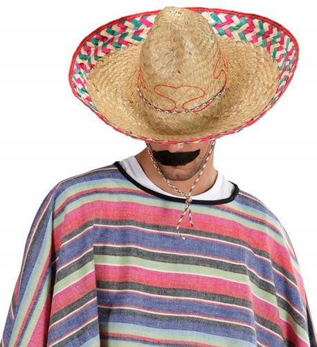 SOMBRERO MEKSYKAŃSKIE NATURALNE ZE WZOREM 50 CM na Arena.pl