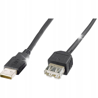 Przedłużacz USB 2.0 DIGITUS A/M - A/Ż, 3,0m, czarny