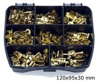 zestaw końcówek konektorowych nieizolownych 180 sztuk - be 01290/180