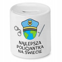 Skarbonka Dla Policjanta Najlepsza Policjantka Z Nadrukiem Ze Zdjęciem