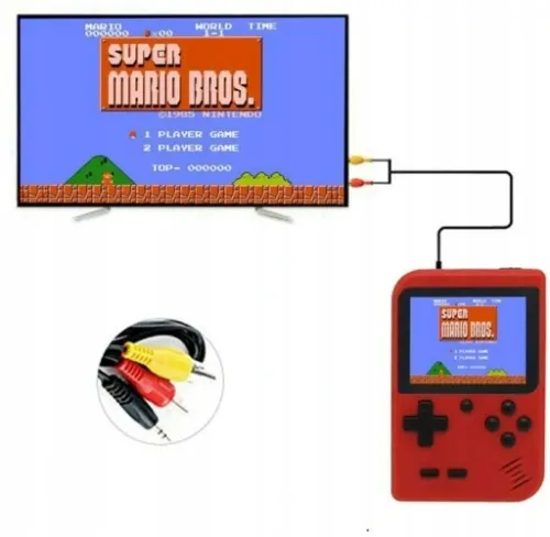 PRZENOŚNA MINI KONSOLA RETRO MARIO CONTRA TANK TETRIS PINBALL 400 GIER HIT na Arena.pl