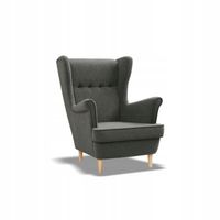 Fotel USZAK CIEMNY SZARY w Stylu Skandynawskim Elegancki Wygodny