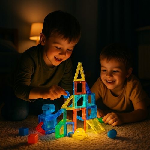 KLOCKI MAGNETYCZNE 178el TOR KULKOWY KULODROM ŚWIECĄCY 129A-1 + GRATIS na Arena.pl