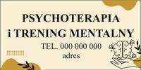 BANER OCZKOWANY reklamowy 100x50cm różne wzory PSYCHOTERAPIA usługi REKLAMA