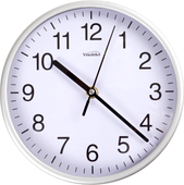Youshiko Zegar Ścienny Na Ścianę Srebrny Wall Clock Silver White 20cm