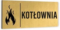 Tabliczka KOTŁOWNIA TEKST NAPIS Piktogram Tablica informacyjna Aluminium