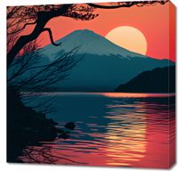 Obraz 70x70cm Góra Wieczorem