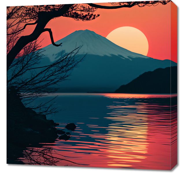 Obraz 70x70cm Góra Wieczorem zdjęcie 1