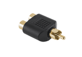 ZLA0307 Zlacze wt. RCA-2xgn.RCA GOLD