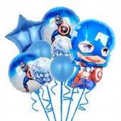 Zestaw Foliowych balonów AVENGERS KAPITAN AMERYKA DEKORACJA URODZINOWA