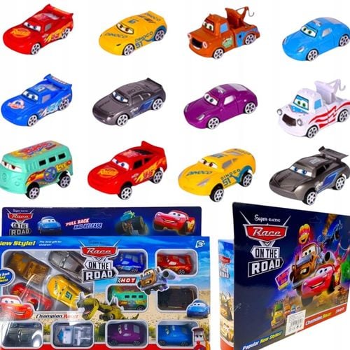 SAMOCHODY Z BAJKI CARS POJAZDY AUTA ZESTAW 12 SAMOCHODÓW 12w1 ZYGZAK ZŁOMEK na Arena.pl