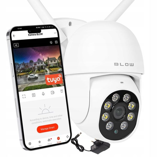 OBROTOWA KAMERA ZEWNĘTRZNA WIFI IP 4MPx WQHD ŚLEDZENIE AUDIO TUYA 4xZOOM zdjęcie 1