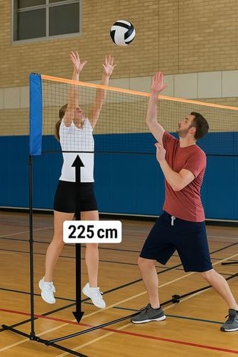 DUŻA SIATKA DO SIATKÓWKI BADMINTONA TENISA ZIEMNEGO 3W1 BARDZO WYSOKA na Arena.pl