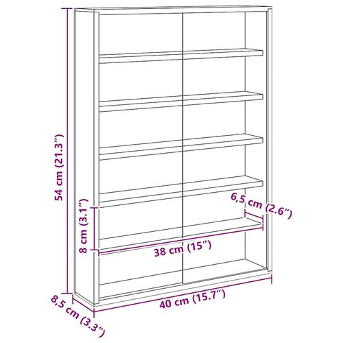 Drewniana szkatułka na kolekcję Inny Brązowy 40 x 8.5 x 54 cm na Arena.pl