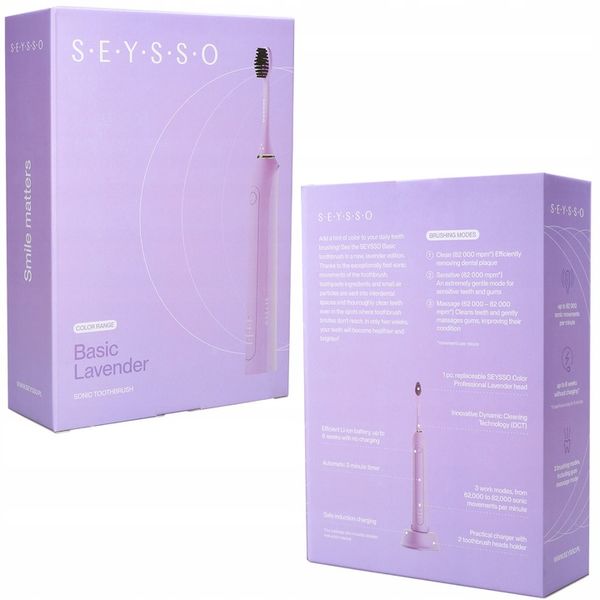 Szczoteczka soniczna do zębów SEYSSO BASIC LILIOWY zdjęcie 2