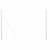 Słupki ogrodzeniowe 2 pcs Srebrny 130 cm