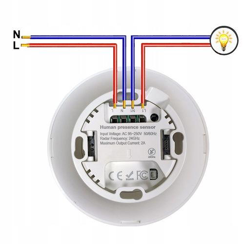 Sensor Czujnik Obecności 23GHz Ruchu Jasności Sufitowy ZigBee TUYA Smart na Arena.pl
