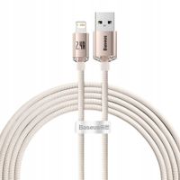 2 x Kabel Baseus Crystal Shine 2m 2.4A Szybkie Ładowanie DO iPhone Różowy