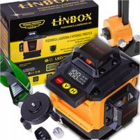 Poziomica Laserowa Laser Krzyżowy 4D 360 Zielony 16 Linii Samopoziomująca